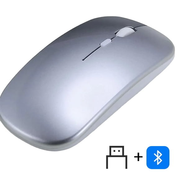 STONEGO Portable Rechargeable Wireless Mouse - Ultra-thin 2.4G Optical Silent Mouse with USB Receiver, Adjustable DPI, Long Battery Life for Laptops, Desktops and Travel Use
