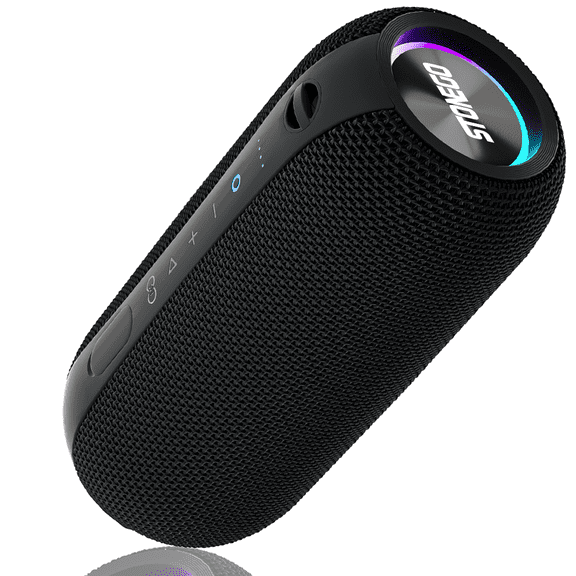 STONEGO Portable Wireless Speaker - with Wireless 5.2 DSP Sound Control - High Quality Loud Stereo Sound and Heavy Bass - Support TWS Wireless Cascade Surround Sound - with RGB Lighting Effect