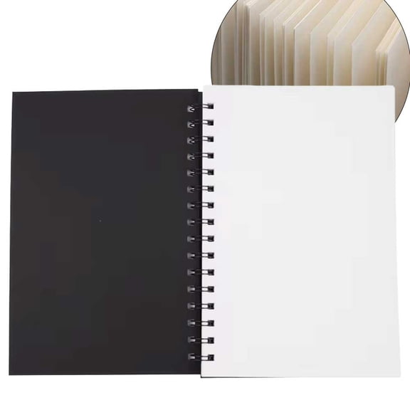 STONEGO Soft Cover Spiral Notebook with Natural Environmentally Friendly Blank Pages - Unlined Sketch Book Pad, Notepad with Durable Kraft Paper Cover for Creative Drawing, Writing, and Note-taking