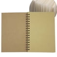 thumbnail image 1 of STONEGO Soft Cover Spiral Notebook with Natural Environmentally Friendly Blank Pages - Unlined Sketch Book Pad, Notepad with Durable Kraft Paper Cover for Creative Drawing, Writing, and Note-taking, 1 of 7