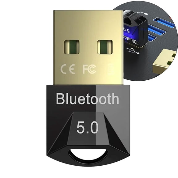 STONEGO USB Bluetooth Receiver Adapter 5.0 - High-Speed Wireless Adapter for Computer, Computer Speakers and Wireless Mouse - Bluetooth Music Audio Receiver and Transmitter with aptX Support