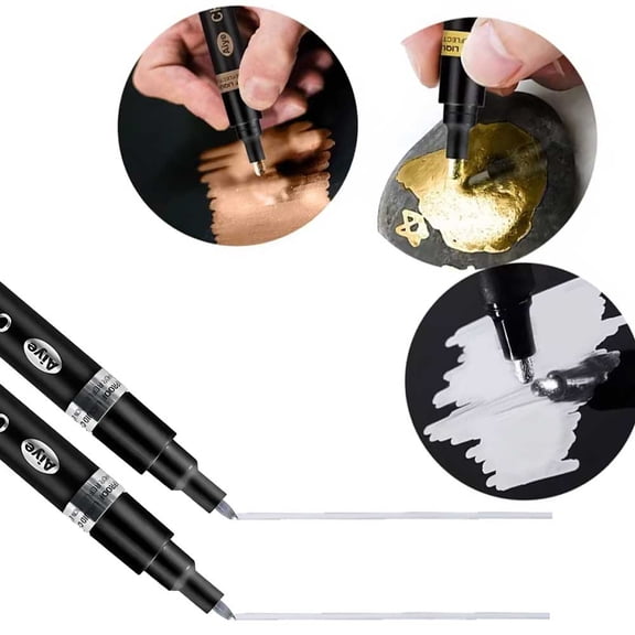 STONEGO Waterproof Metallic Mirror Chrome Marker Pen – Reflective Paint Pen for DIY Crafts, Art Projects, and Student Supplies – Durable and Versatile Craftwork Pen for Shiny, Professional Finishes