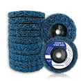 thumbnail image 1 of STONEHENGE Strip Disc Stripping Wheel w/ Angle Grinder Rust Remover Blue 10PACK 4"x5/8", 1 of 7