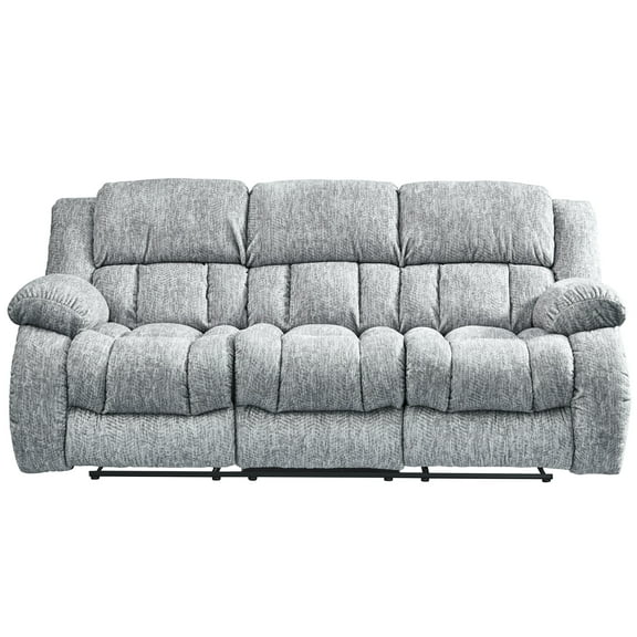 STONIC GREY RECLINING SOFA and LOVESEAT