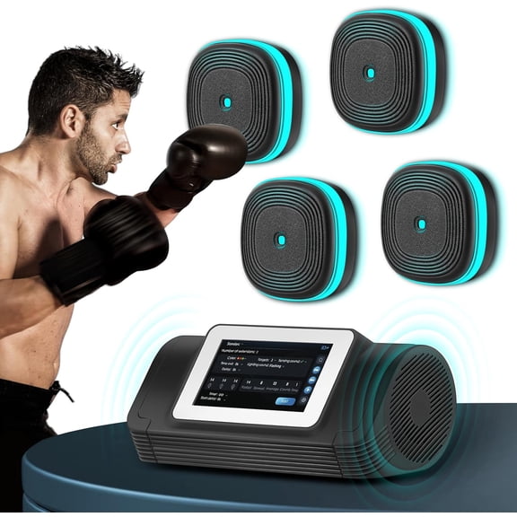 STONTREE Split Music Boxing Machine Wall Mounted Electric Smart Music Punching Machine with Functional Host & Split Targets, Mode & Speed Adjustable Lite Boxer for Aduts Kids Workout at Home & Gym