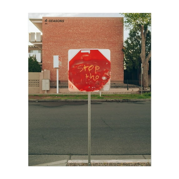 STOP THO - Albuquerque New Mexico Photography Graffiti Street Photography Humor City Architecture Vintage Unframed Wall Art Print 11 x 14 inches