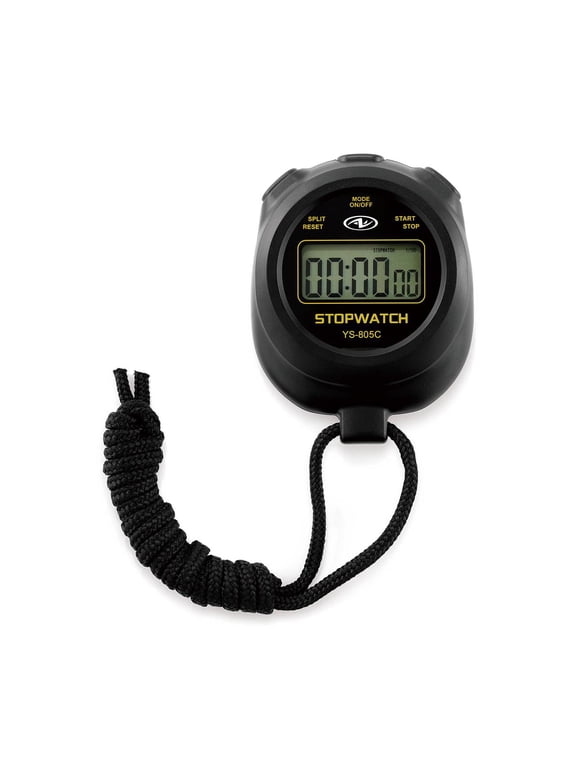Stopwatch Timer - Easy to Use, Set Up, Read, and Carry - Large Display - On/Off, AAA Battery - Ideal for Coaches, Track and Field, Soccer Referees, Sports, Classroom