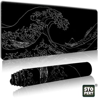 WEISIPU Large Gaming Mouse Pad with Stitched Edges, 31x11.8 inch Minimalist Topographic Map Extended Desk Keyboard Mat