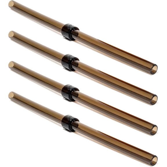 Silipint Reusable Stopper Straw – Flexible, Durable & BPA-Free Silicone Straw for All Ages – Comfortable, Dishwasher Safe, Eco-Friendly & Fun Sustainable Drinking Straw, Smoke - Pack of 4