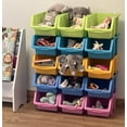thumbnail image 1 of STORAGE BIN TOTES 6 Pack / COLORWAY Toy & Craft Stacking Heavy-Duty XL Bins  - Green, 1 of 6