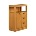 thumbnail image 1 of Beautiful Fluted Vanity Storage Cabinet, Warm Honey, 1 of 13