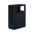 thumbnail image 1 of Beautiful Fluted Vanity Storage Cabinet, Rich Black, 1 of 13