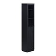 thumbnail image 1 of Beautiful Fluted Linen Storage Cabinet, Rich Black, 1 of 13