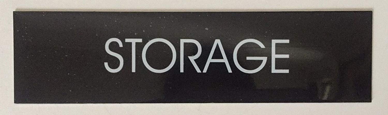 Word Storage Sign STORAGE sign (BLACK ALUMINUM) - Walmart.com