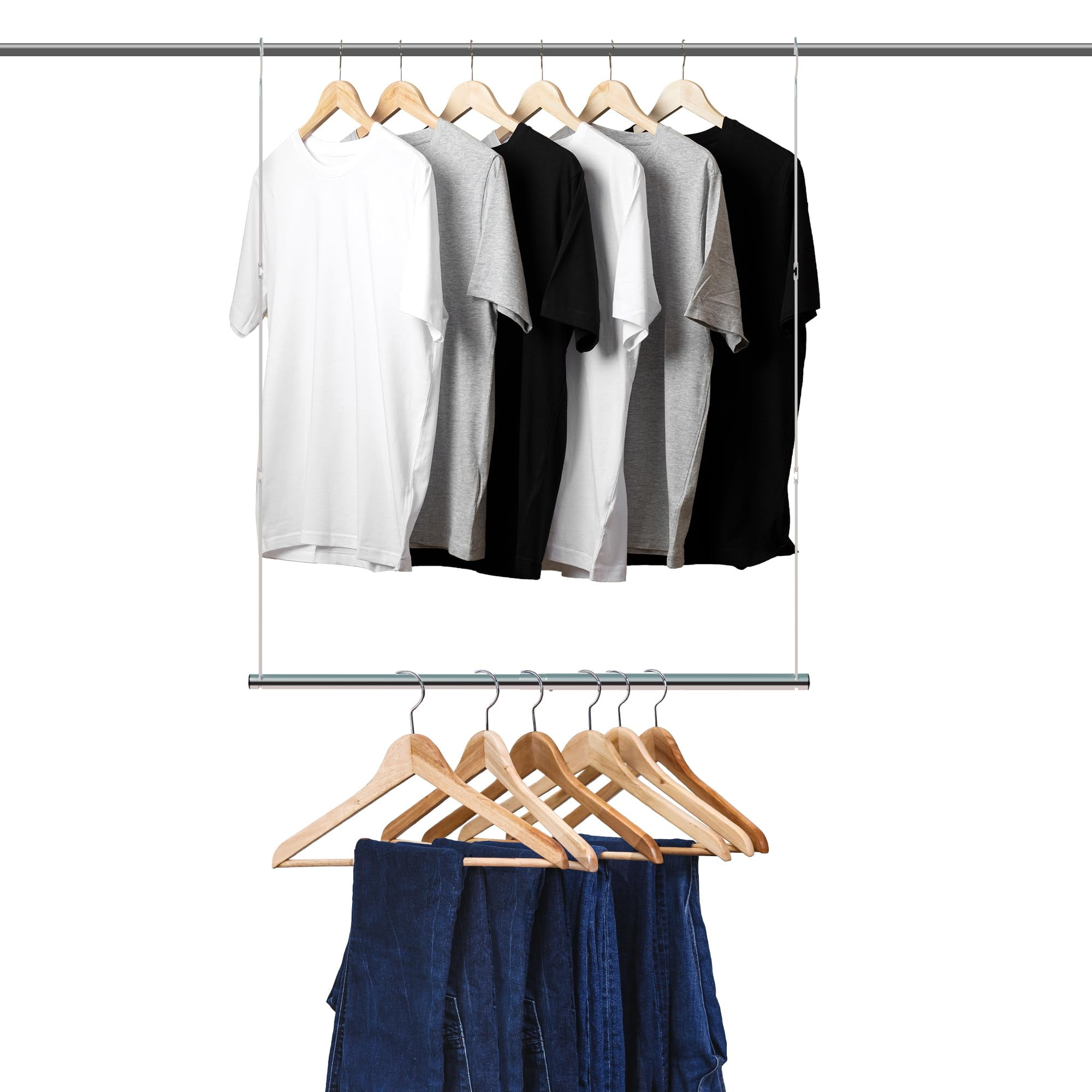 STORAGEIDEAS Hanging Closet Rod, YPF5 1729In Adjustable Width and