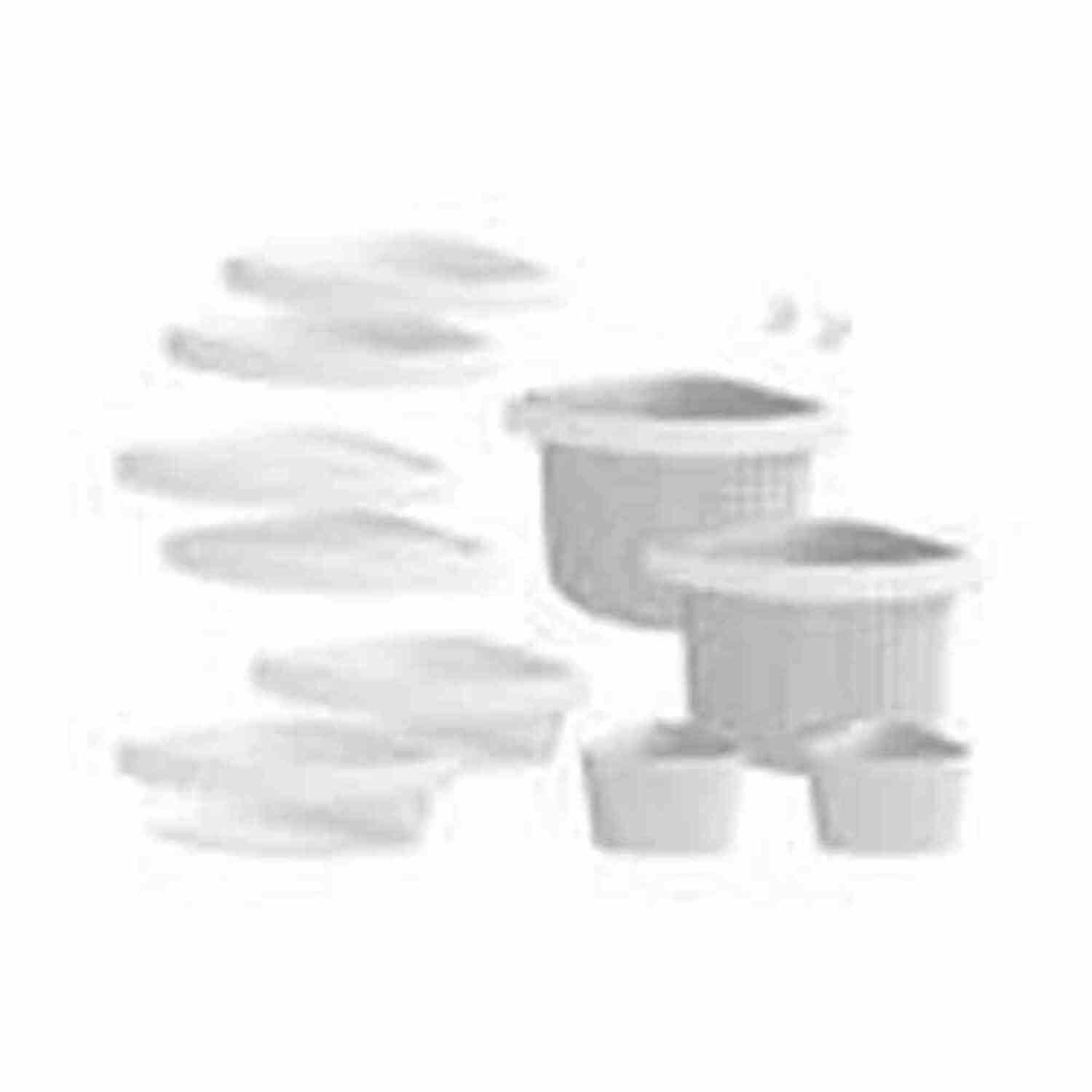 Glossy White Acrylic 12-Piece Wall Mounted Shower Caddy