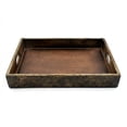 thumbnail image 1 of STORE INDYA Hand Crafted Vintage Wooden Serving Tray with Handle for Kitchen Dining. Serve-Ware Accessories | 15 x 10 Inches, 1 of 7