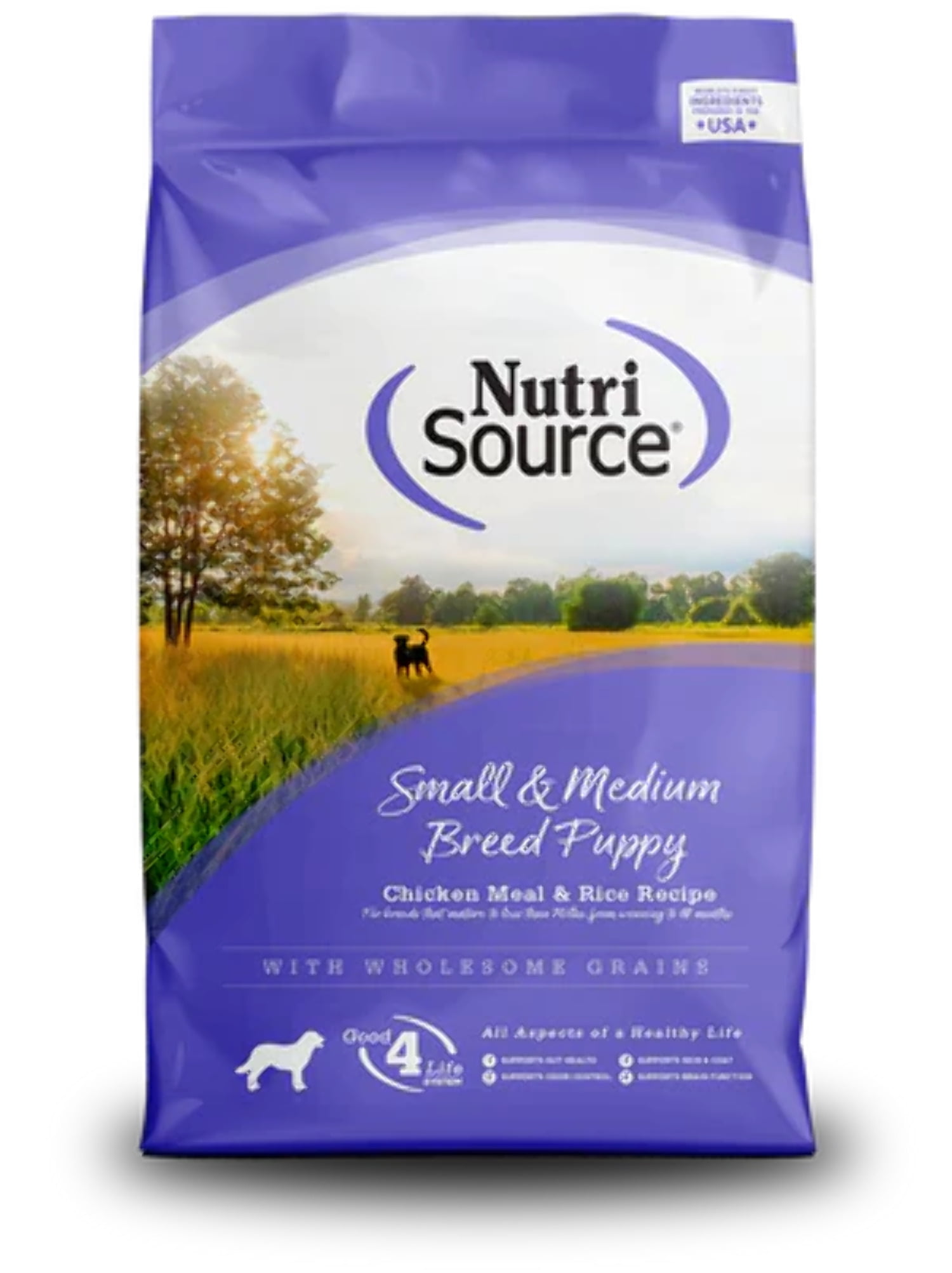 NutriSource Small & Medium Breed Puppy Chicken Meal & Rice Recipe Dog Food 4 lb