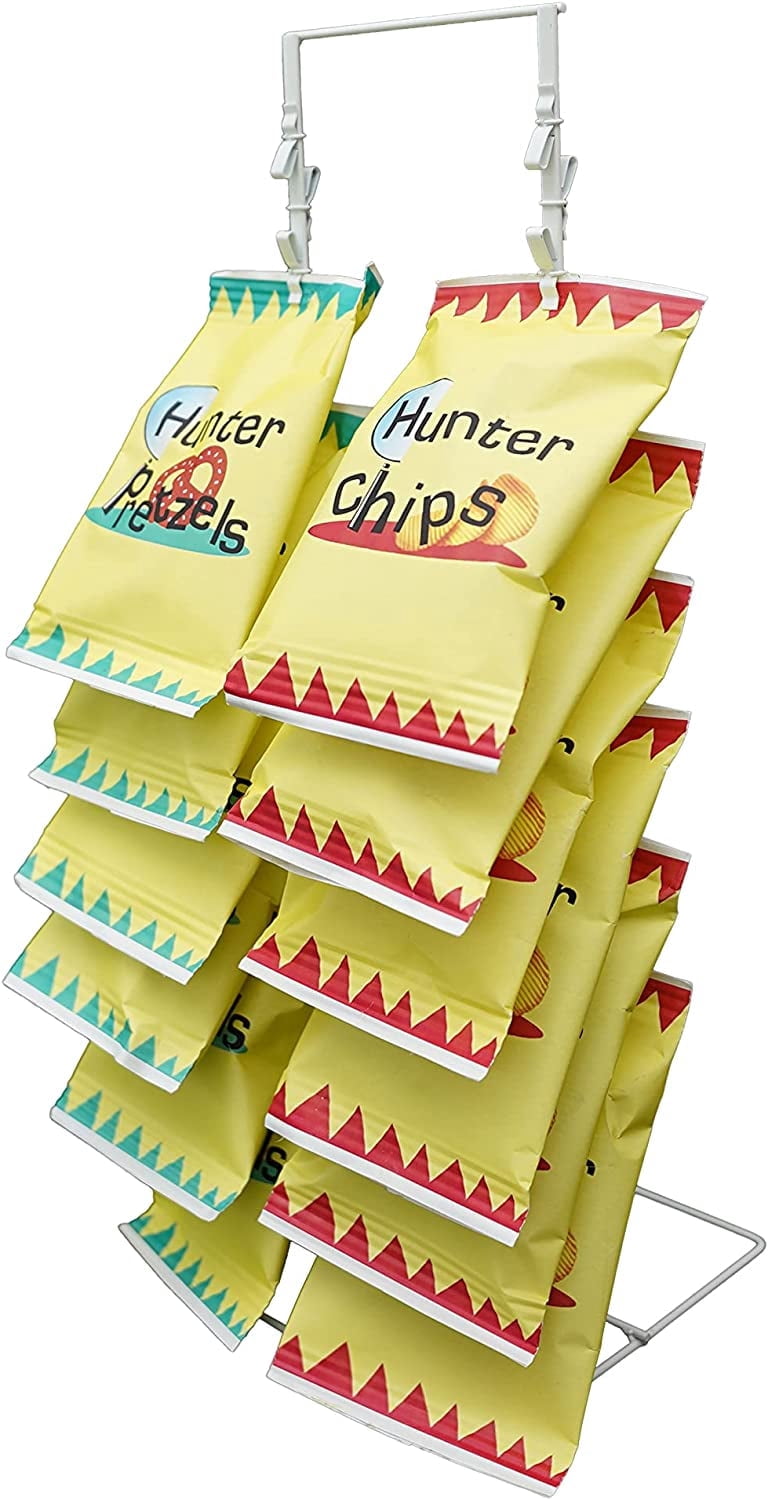 The Display Store Potato Chip Rack Display with 32 Clips, 2-Row Chip The Display Store Potato Chip Rack Display with 32 Clips, 2-Row Chip