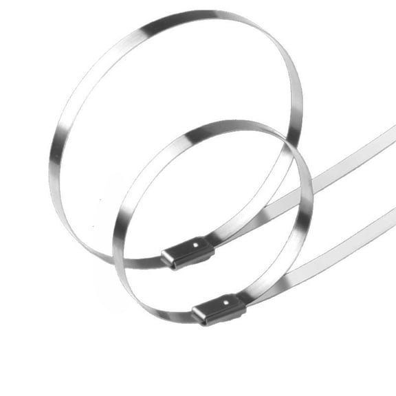 STORGENER Stainless Steel Self-Locking Cable Ties,12 in x0.18 in Metal Zip Ties, Heat Resistant, Indoor/Outdoor Use