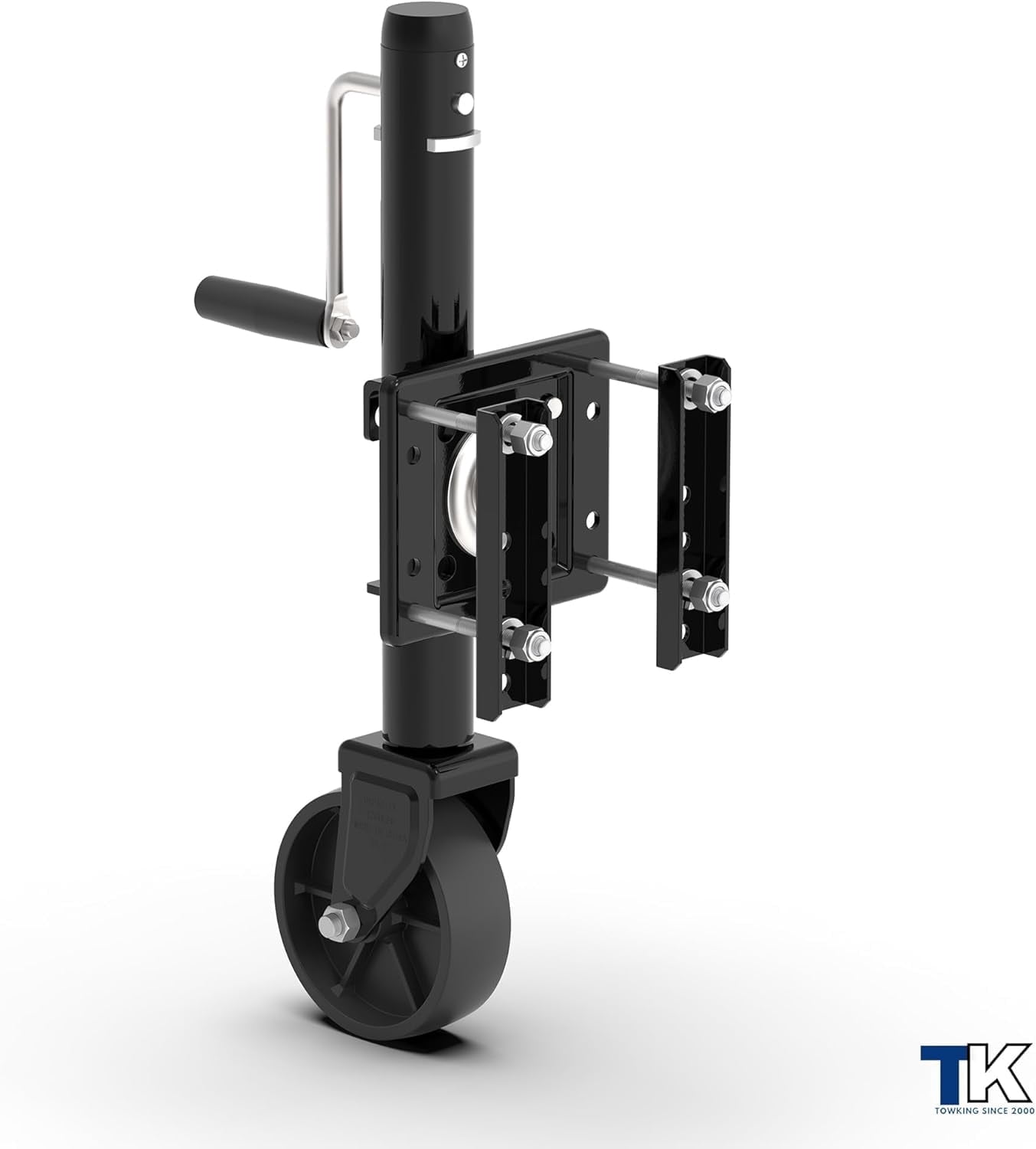 TOWKING 1200 lbs Trailer Jack with Wheel, 10" Lift, Bolt on Tongue Jack for RV, Boat, Trailer