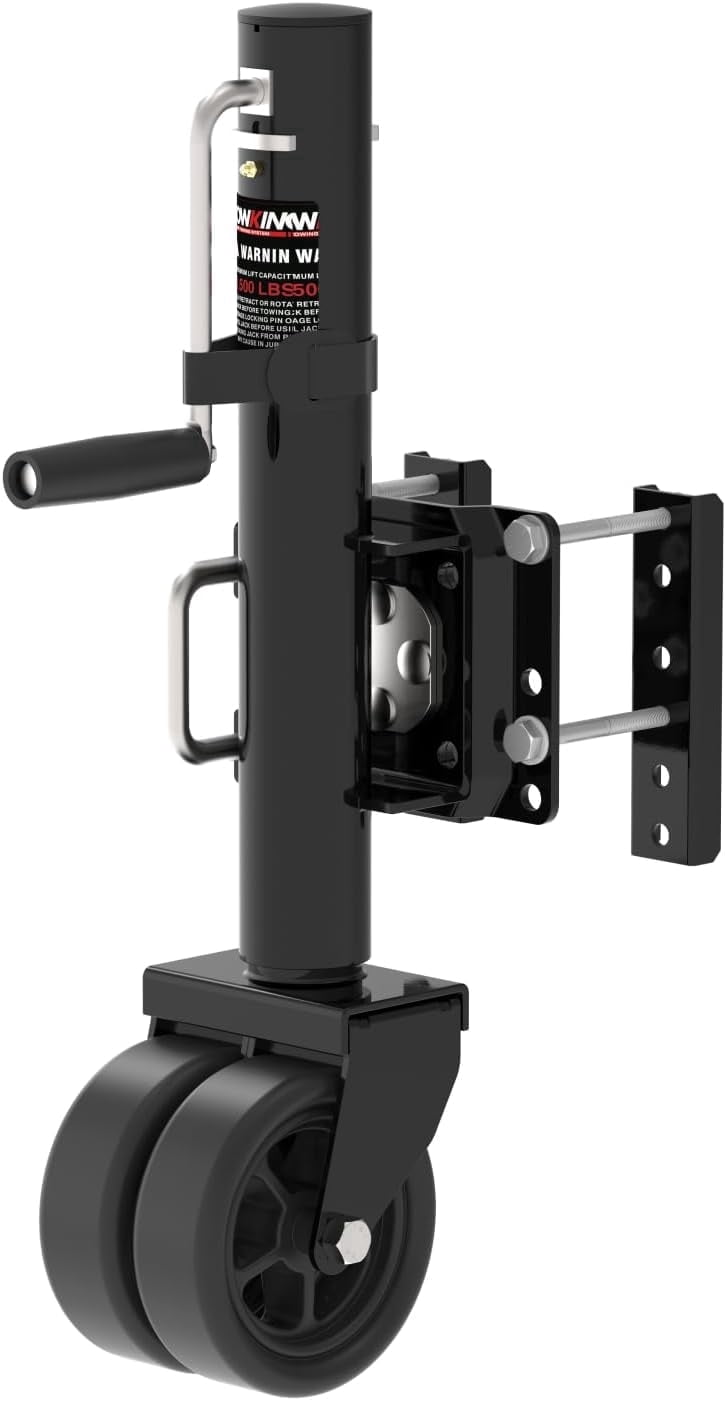 TOWKING 2000 lbs Upgraded Boat Trailer Jack, 10" Lift, Bolt on Trailer Jack for RV, Boat and More, Black