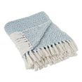 thumbnail image 1 of Storm Blue Double Diamond Cotton Throw 50x60, 1 of 5