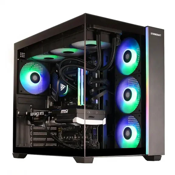STORMCRAFT Gaming PC Intel Core Ultra 9 285 NVIDIA GeForce RTX 5070 Ti - AI Powered 32GB DDR5 6000MHz RGB 2 TB NVMe SSD 360mm AIO 850W PSU Windows 11 Home - AI FA28500CC-57TN1