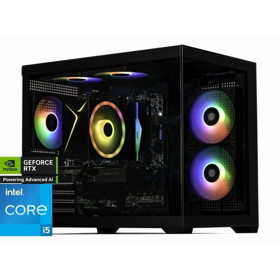 STORMCRAFT Gaming PC SIRIUS Intel Core i5-14400F NVIDIA GeForce RTX 5060 TI 8GB - AI Powered 32GB (16Gx2) DDR5 RGB 6000MHz 1TB NVMe SSD 650W PSU Windows 11 Home - SI1440FCB-56TN1