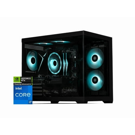 STORMCRAFT Gaming PC SIRIUS Intel Core i7-14700F NVIDIA GeForce RTX 5060 TI 8GB- AI Powered 32GB (16Gx2) DDR5 RGB 6000MHz 2TB NVMe SSD 650W PSU Windows 11 Home - SI1470FCC-56TN1