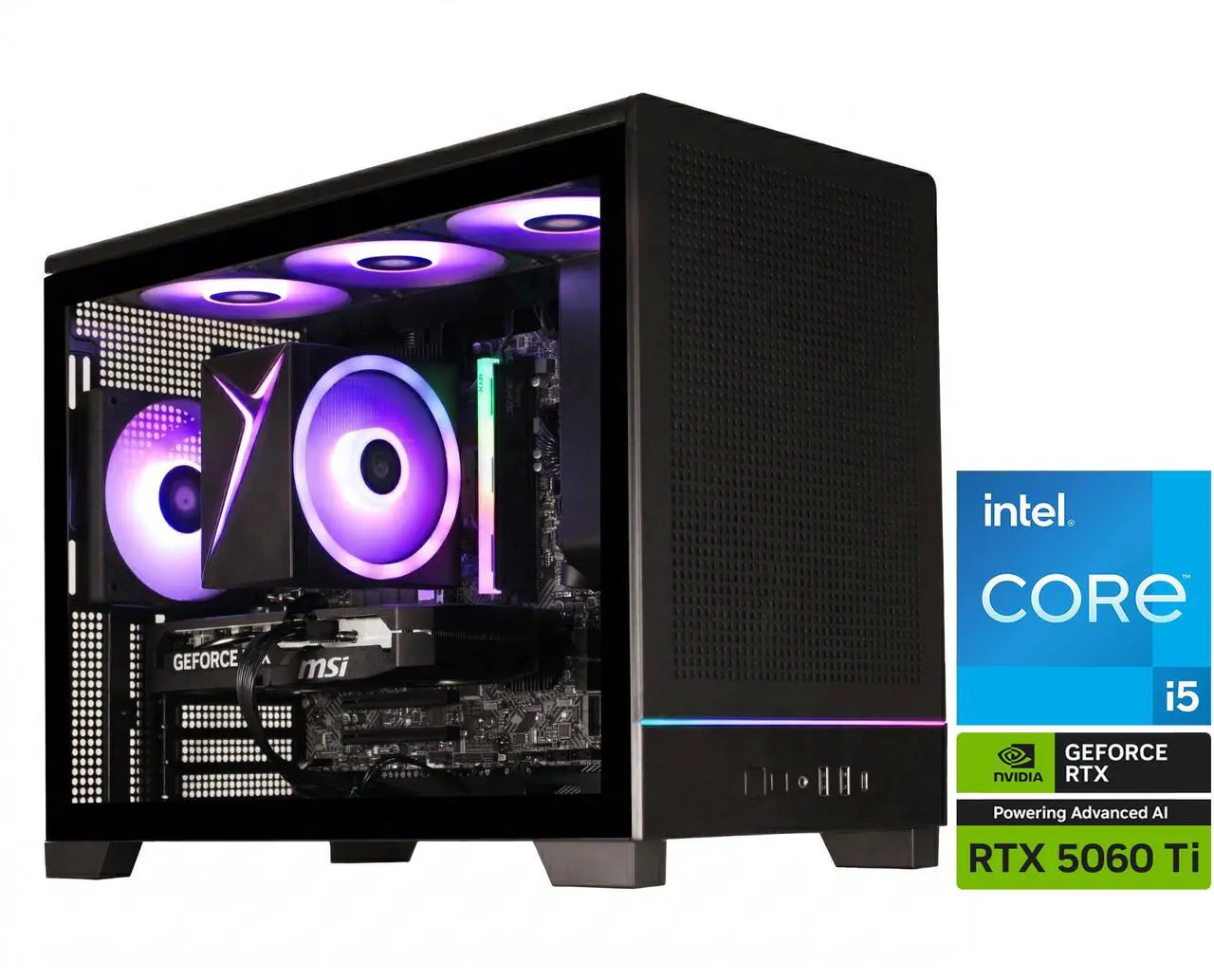 STORMCRAFT Gaming PC VIPER INTEL Core i5- 14400F NVIDIA GeForce RTX 5060 Ti- 8GB 1TB SSD 16GB DDR4 3200MHz RGB Windows 11 Home - VI1440FBB-56TN1