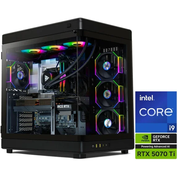 STORMCRAFT Gaming PC WIZARD Intel Core i9-14900KF NVIDIA GeForce RTX 5070 Ti – AI Powered 32GB DDR5 6000MHz RGB 2TB NVMe SSD 360mm AIO 850W PSU Windows 11 Home - WI149KFCC-57TN1