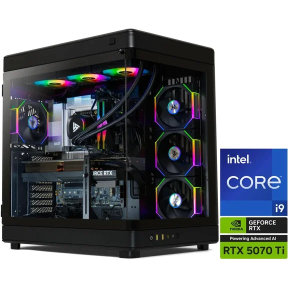 STORMCRAFT Gaming PC WIZARD Intel Core i9-14900KF NVIDIA GeForce RTX 5070 Ti – AI Powered 32GB DDR5 6000MHz RGB 2TB NVMe SSD 360mm AIO 850W PSU Windows 11 Home - WI149KFCC-57TN1