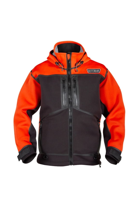 Adult Male Strykr Neoprene Safety Orange Jacket, Size: M