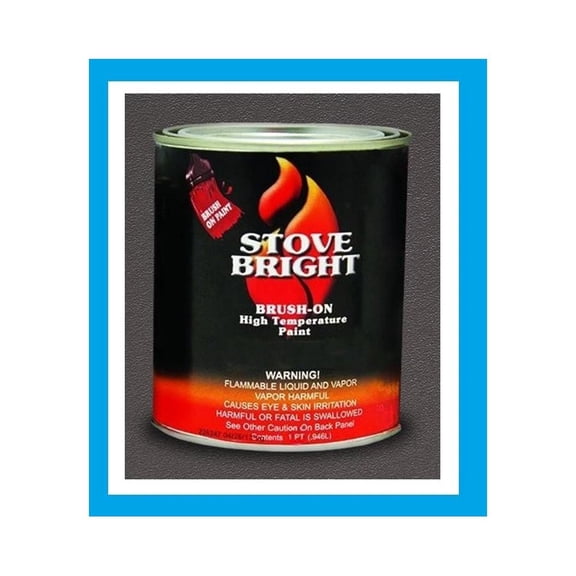 STOVE BRIGHT 1200-Degree F Brush-On Stove Paint, 16 Fluid OZ- CHARCOAL