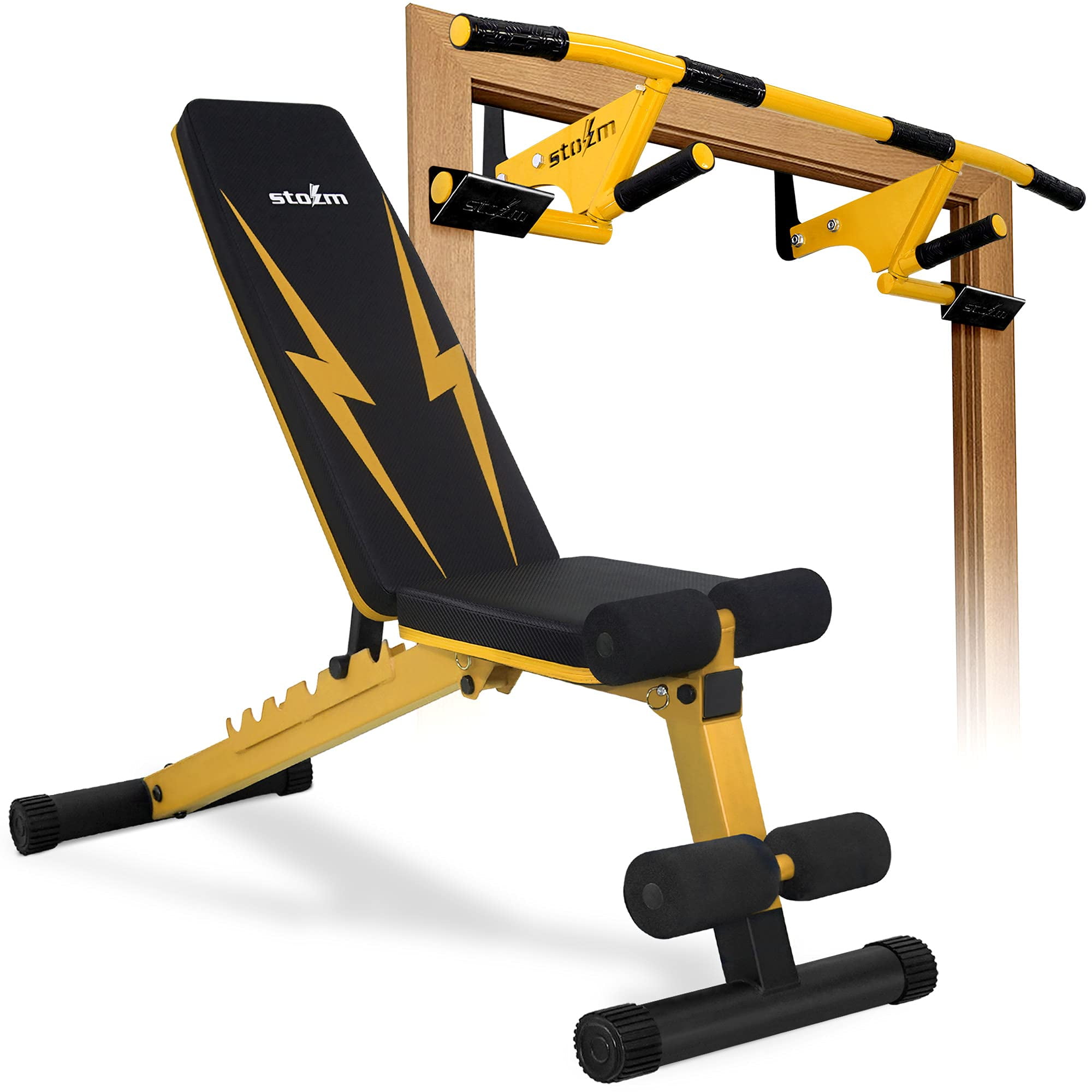 Yellow weight bench sale