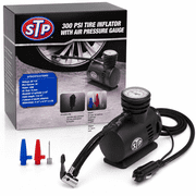 STP 300 PSI Tire Inflator with Air Pressure Gauge, 12V Portable Air Compressor for Car Tires, Balls & Inflatables