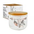 thumbnail image 1 of STP GOODS Boho Style Ceramic Jar with Wooden Lid 11.5 fl oz (340 ml) Food Storage Container Ceramic Storage Jar Container Box for Food Sugar Spice Organizer Jars, White and Gold, 1 of 1