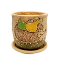 thumbnail image 1 of STP GOODS Hedgehog Handmade Ceramic Planter with Drainage Hole and Saucer 5.9x5.9" Indoor/Outdoor Decorative Flower Planter Hand-Painted Flower Pot Clay Succulent Pot, 1 of 3