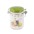thumbnail image 1 of STP GOODS Italian Herbs Ceramic Storage Jar with Lid 25 fl oz (750 ml) Kitchen Canister Food Storage Container for Food Sugar Spice Organizer Jars, Green and White, 1 of 4