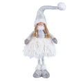 thumbnail image 1 of STP GOODS Snow Girl Handmade Collectible Doll 19.7” (50 cm) Christmas Figurine Holiday Décor Xmas Standing Decoration Xmas Figure Doll Decoration in Silver, 1 of 11