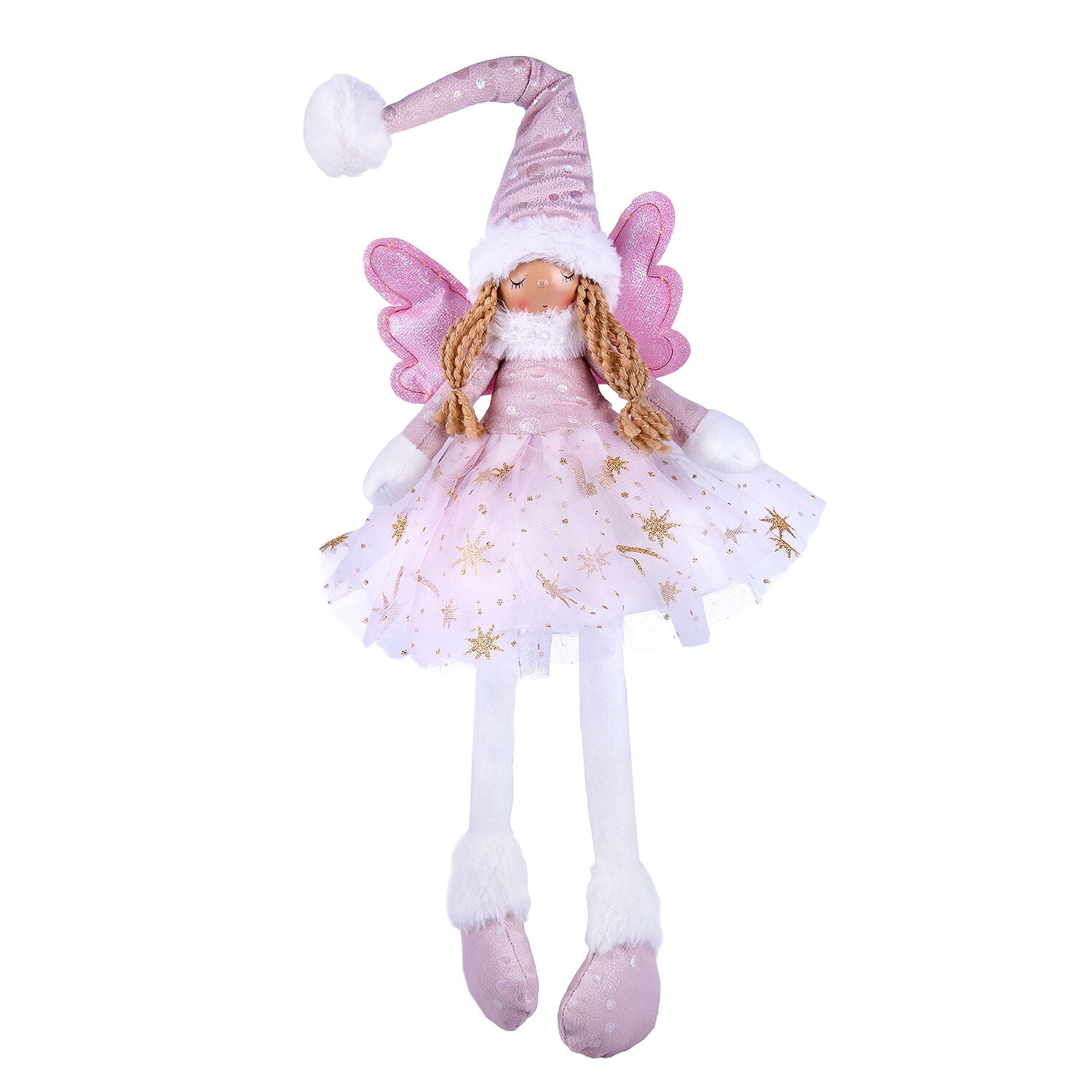 STP GOODS Star Angel Handmade Collectible Doll with Wings and LED 23.6” (60 cm) Christmas Figurine Holiday Décor Xmas Decoration Xmas Figure Doll Decoration, Pink White Gold - Walmart.com