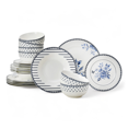 thumbnail image 1 of STP GOODS Vintage Indigo Porcelain Dinnerware Set of 24 pcs Service for 6 Porcelain Dish Set Tableware Set Plates and Bowls Plates Set, Blue and White, 1 of 18