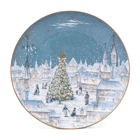 STP GOODS Winter Fairytale Porcelain Dinner Plate 10" (25.5 cm) Queen
