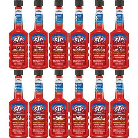 STP Gas Treatment, Fuel Intake System Cleaner, Bottles, 5.25 Fl Oz, Pack of 12