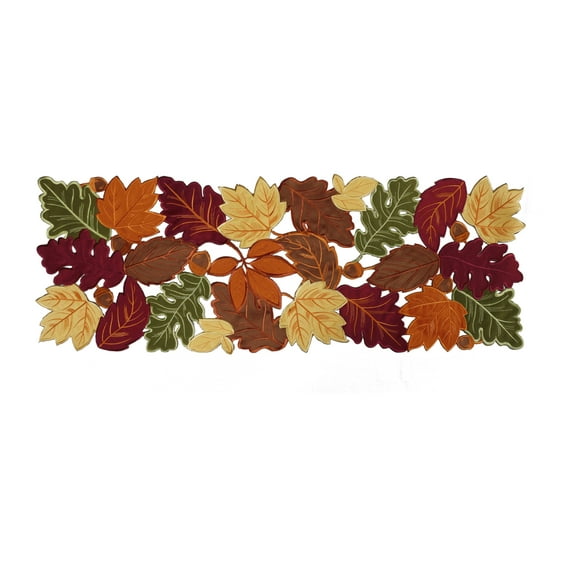 STP Goods Autumn Leaves Ornament Table Runner - 90X13"