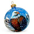 thumbnail image 1 of STP Goods Bald Eagle Glass Christmas Ball Ornament 3.9" (10 cm) Hand-Painted Christmas Tree Ornament Collectible Christmas Tree Hanging Decoration Blue White, 1 of 6