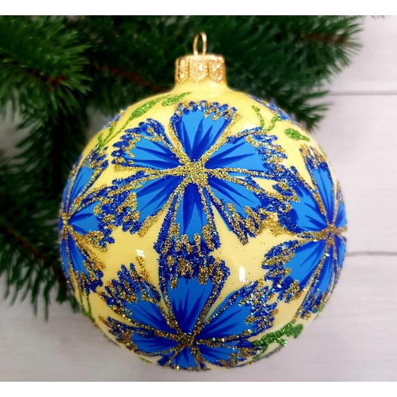 STP Goods Cornflowers Christmas Ornament - Made In Ukraine