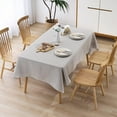 thumbnail image 1 of STP GOODS Stain Resistant & Waterproof Tablecloth 59x118" (150x300 cm) Faux Linen Rectangle Table Cloth for Dining Table Cover, Light Gray, 1 of 16