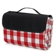 thumbnail image 1 of STP Goods  Foldable Picnic Blanket for Beach, Camping Travel - 4 Colors - 59x53 Red/White/Check, 1 of 4